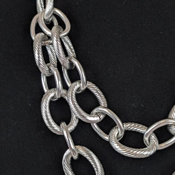 Talbots 2-Strand Chain Statement Necklace - Picture 3 of 5